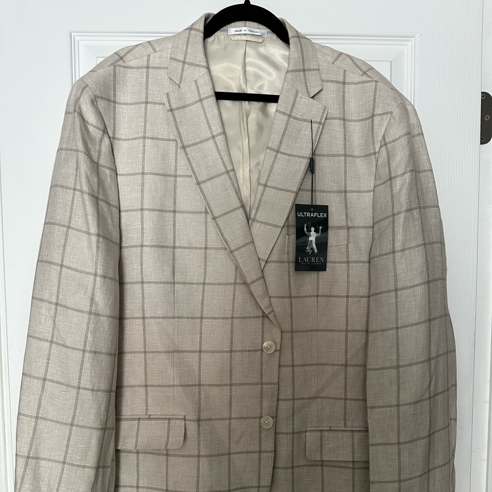 Beautiful, new with tags, never worn linen and cotton Ralph Lauren suit coat!